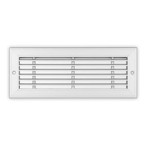 LSW-1/2-0 Series - Aluminum Linear Sidewall Grille For 4" Wide Opening 1/2" Bar Centers -  0° - No Damper