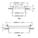 Aluminum Airfoil Blade Double Deflection Diffuser 904-14X6