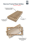 Linear Core Wood Grille - VX10-A Frame (Narrow Frame)