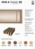 Linear Core Wood Grille - VX10-A Frame (Narrow Frame)