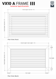 Linear Core Wood Grille - VX10-A Frame (Narrow Frame)