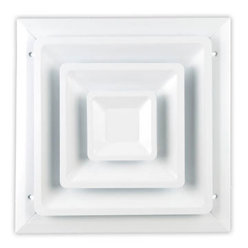 100 SERIES STEP DOWN CEILING DIFFUSER - 06 x 06 - Registers-Direct
