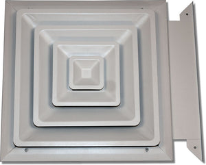 Step Down Diffuser with Slide-in Damper 425-12X12