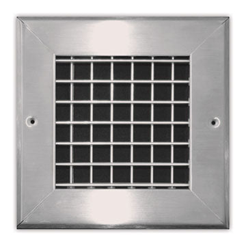 933-SS - STAINLESS STEEL ADJUSTABLE BLADE DOUBLE DEFLECTION GRILLE (FRONT BLADES PARALLEL TO LONGEST DIMENSION)
