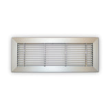 LF-1/2-0 Series - Aluminum Linear Floor Grille For 2" Wide Opening 1/2" Bar Centers -  0° - No Damper