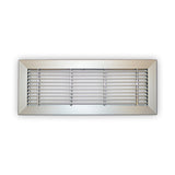 LF-1/2-20  Series - Aluminum Linear Floor Grille For 1-1/2" Wide Opening 1/2" Bar Centers -  20° - No Damper