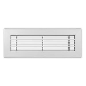 LF-1/2-20 Series - Aluminum Linear Floor Grille For 2-1/2" Wide Opening 1/2" Bar Centers -  20° - No Damper