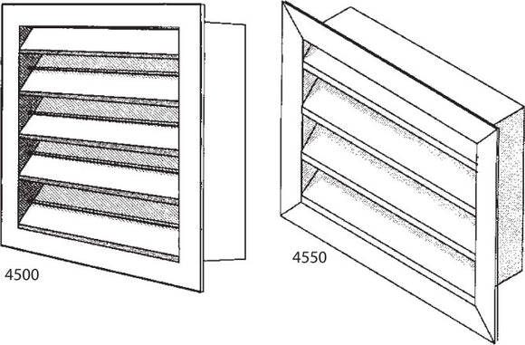Weather-Proof Louver S/F 4500-72X64